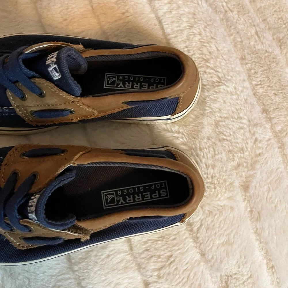 Sperry Toddler Unisex Boys Girls 10.5 Halyard Navy Blue Preppy Classic Boat Shoe